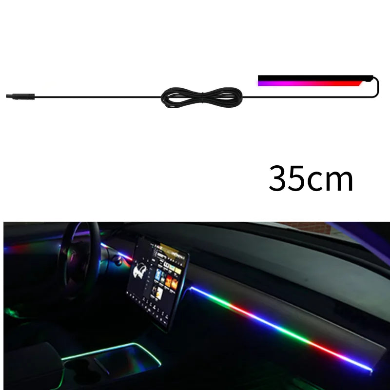 Ambient Lighting Accessories Car Ambient Lights LED Skylight Symphony RGB Interior Acrylic Strips Decoration USB APP Control