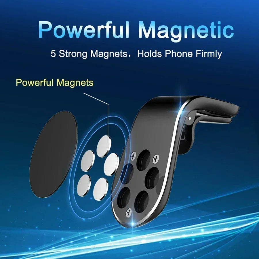 Universal Magnetic Car Phone Holder in Car Phone Stand Clip Mount Car Magnetic Phone Holder for iPhone 16 15 14 Pro Samsung