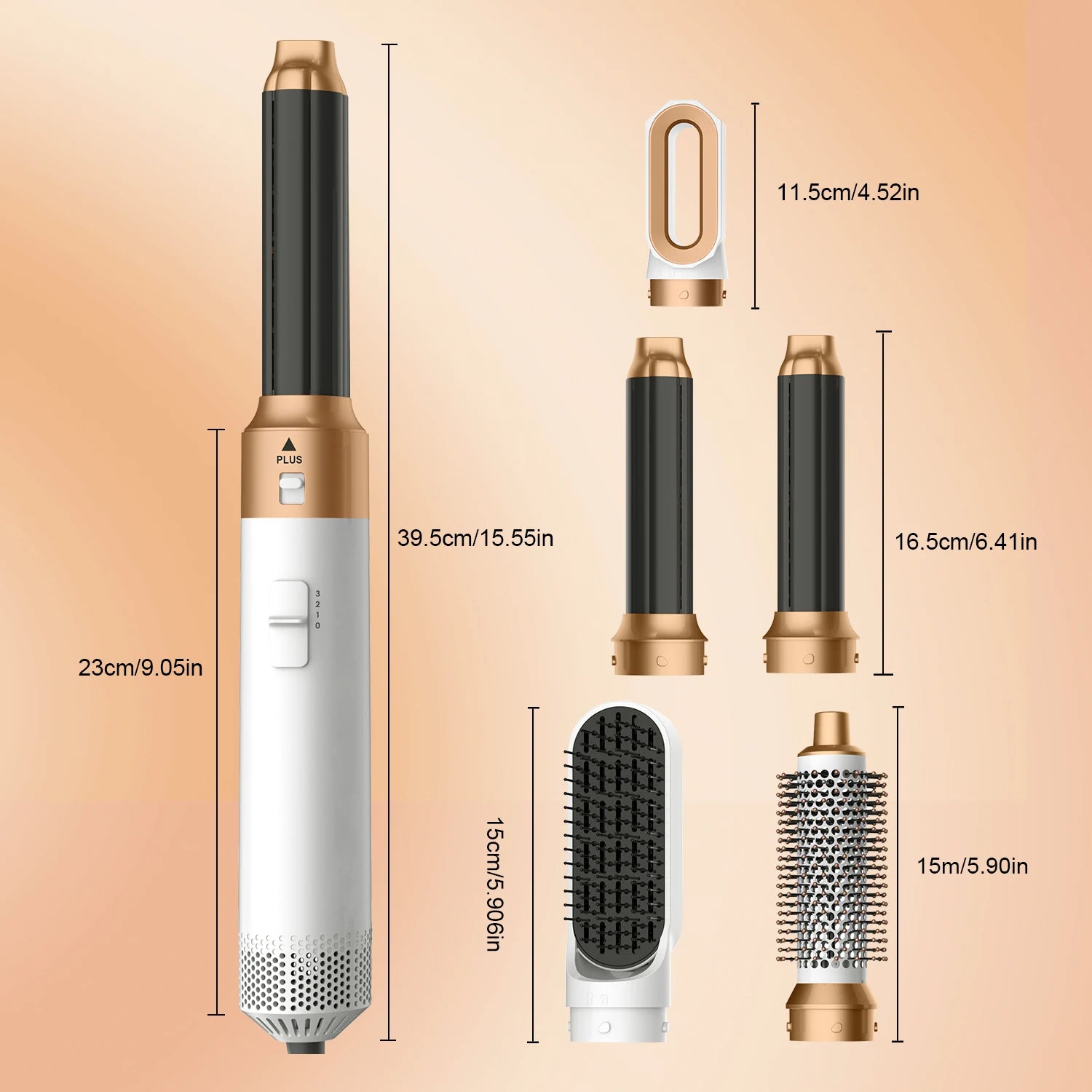 5IN1 Hot Air Brush Wrap Styler Hair Dryer With Electric Curling Iron Hair Curler Dryers Curling Rollers Hair Curler With Dryer6