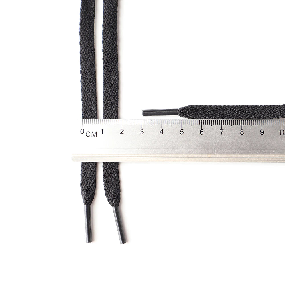 HIBERNI Replacement Shoelaces for Adidas/Nike Sneakers 100-160cm Black/Gray | Durable Flat Laces for Men Women 1pair