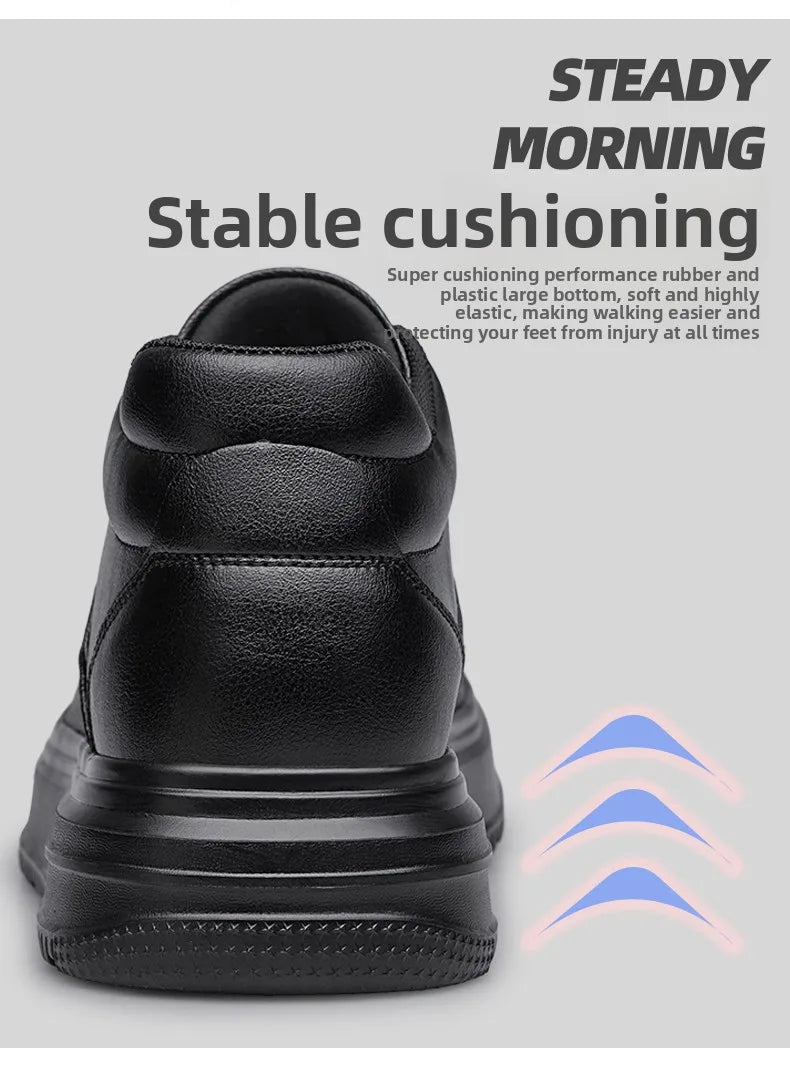 New Invisible Inner Height Increasing Men's Shoes 8cm Trendy Sports Shoes White Shoes British Height Increasing Casual Sneakers