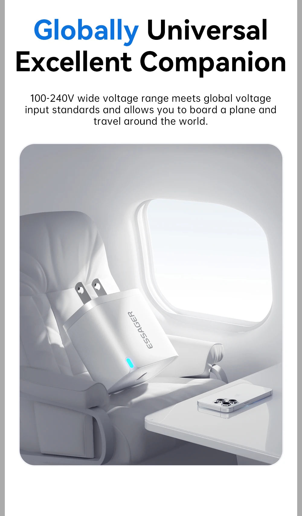 Cargador Mini USB-C 30W | Compacto y Potente - Compatible iPhone y Samsung