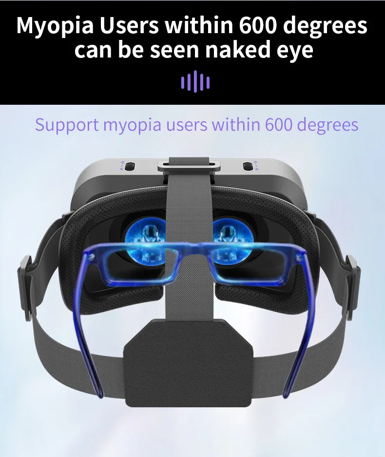 VR Glasses 3D Virtual Reality Smart Phone Mobile Smartphones 7 Inch Headset Helmet Game Wirth Real Viar Goggles Lenses Devices