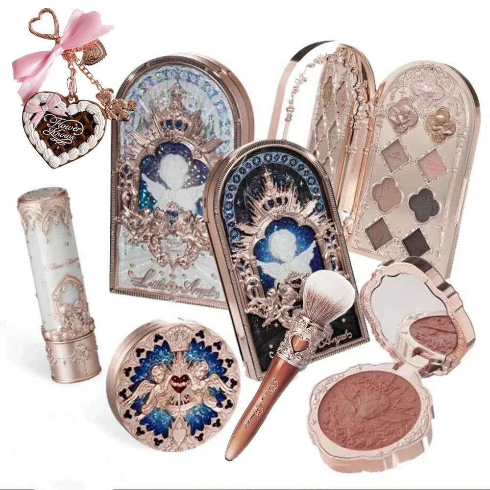 Flower Knows Full Makup Set Little Angel Collection The Sweetie Bear Gift Box Blush Cream Matte Lipstick Highlighter All in One
