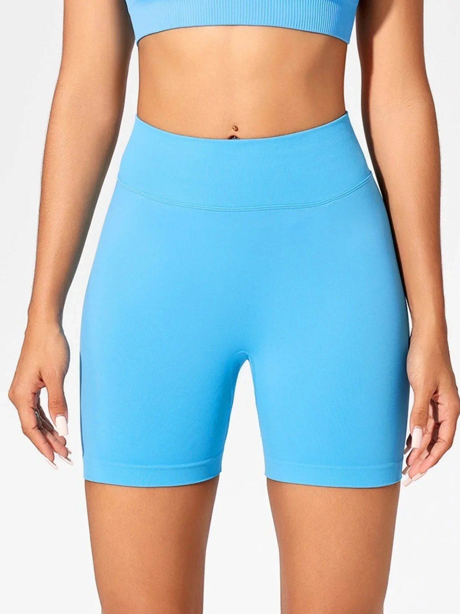 Women's Seamless High Waist Gym Shorts Butt Lifting Slim Fit High Elastic Yoga Shorts for Fitness Training Running & Cycling