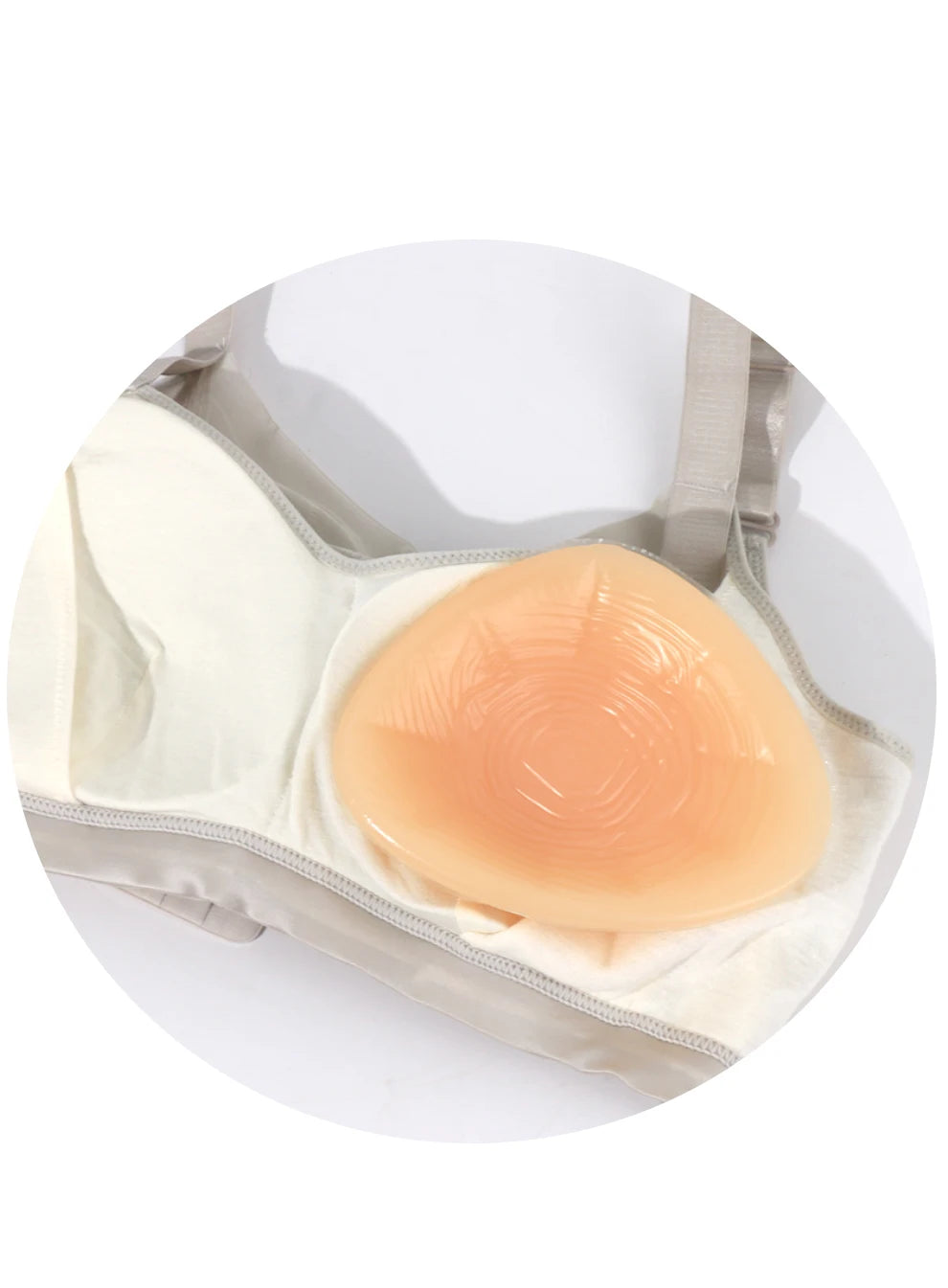 LERVANLA Mastectomy Silicone Boobs Form Underwear 2-In-1 Post-Surgery Bra With Fake Breast For Chest Prosthesis Enhancement