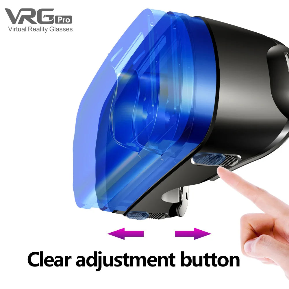 Virtual Reality 3D VR Glasses Headset Smart Helmet Smartphones Mobile Phone Lenses with Headphone Viar Binoculars Goggles Device