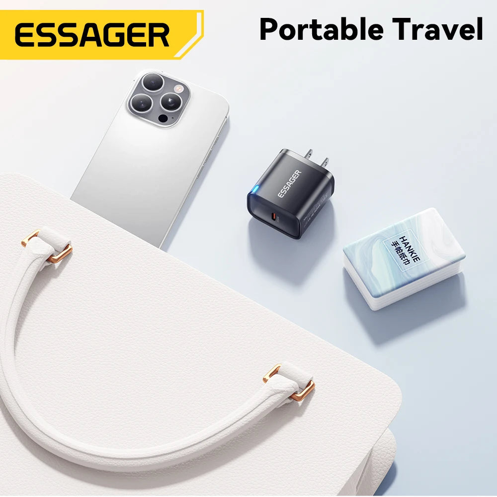 Cargador Mini USB-C 30W | Compacto y Potente - Compatible iPhone y Samsung