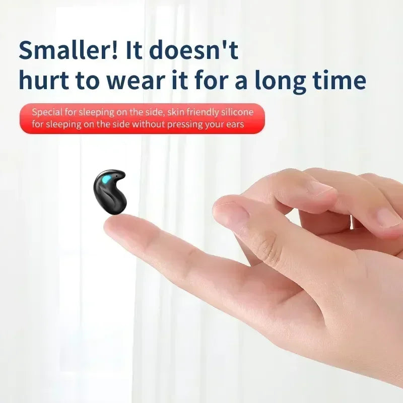 NEW X55 Earphone Stereo Hidden Headsets with Mic HD Call Waterproof Sleeping Earbuds Wireless Mini Headphones TWS Bluetooth