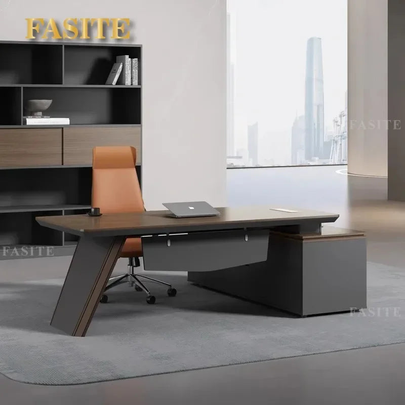 Boss Office Desk and Chair Combination Manager Chairman President Office Furniture Large Office Desk