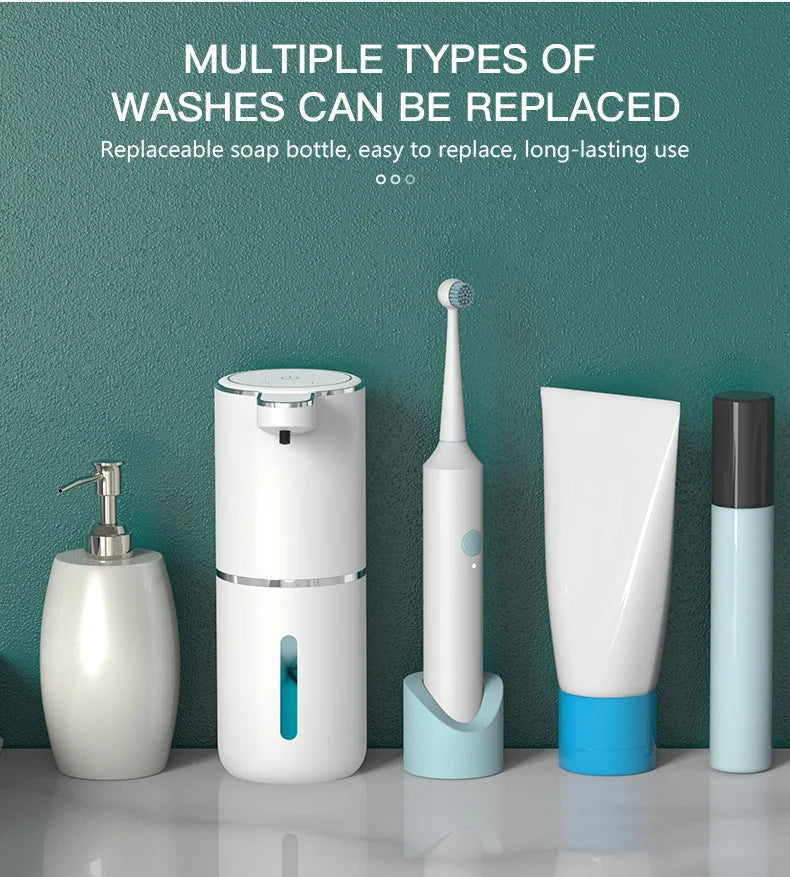 Automatic Soap Dispenser Touchless Foaming Soap Dispenser 380ml USB Rechargeable Electric 4 Level Adjustable Foam Soap Dispenser