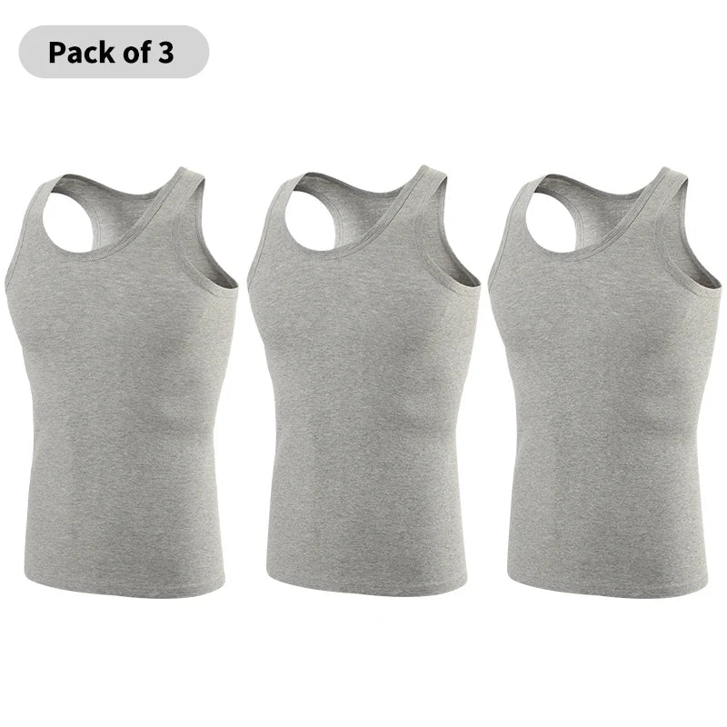 1/3 Piece Men's Slim-Shouldered T-Shirt For All Seasons Youth Style Solid Color Sporty And Comfortable Suitable For Home Wear