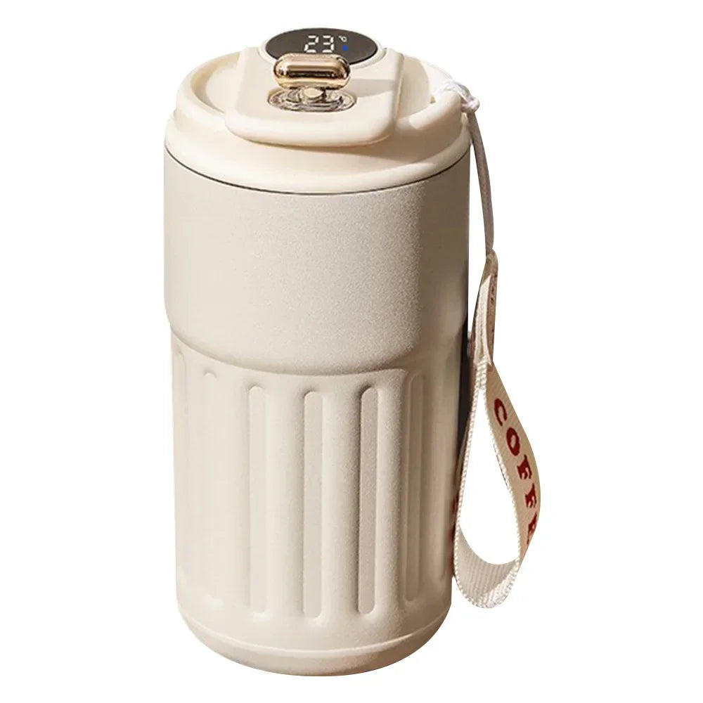 450ml Thermos Bottle Smart Display Temperature 316 Stainless Steel Vacuum Cup Office Coffee Cup Business Portable Thermal Mug