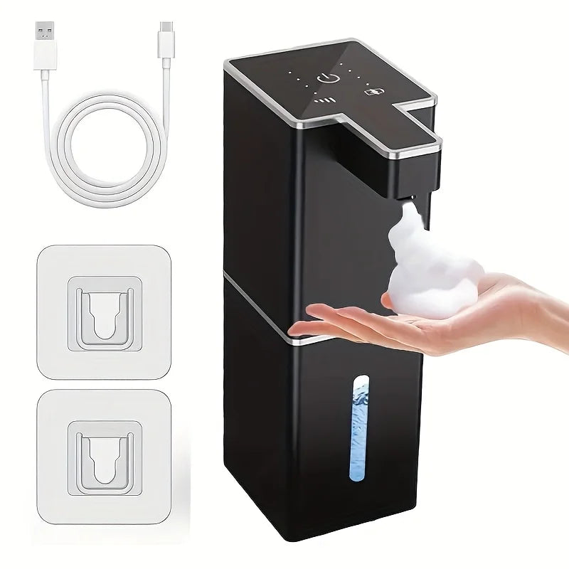 400ML Large Capacity Light Display 4-Levels Adjustable Foam/Liquid Modes Touchless Electric Automatic Smart Sense Soap Dispenser