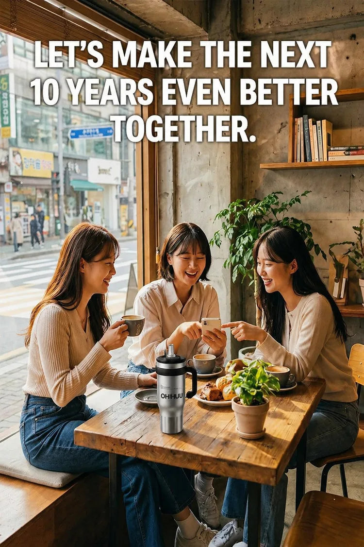 1200ml Vacuum Insulated Travel Mug 316 Stainless Steel Tumbler with Handle Straw Tea Infuser Double Lid Keep Cold Hot for Home