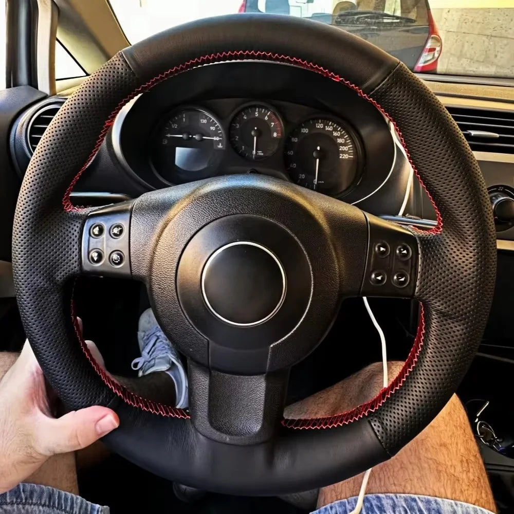 Hand Sewing Perforated Non-slip Microfiber Leather 2006-2008 Ibiza (6L) 2007 Steering Wheel Cover For Seat Leon (Mk2)