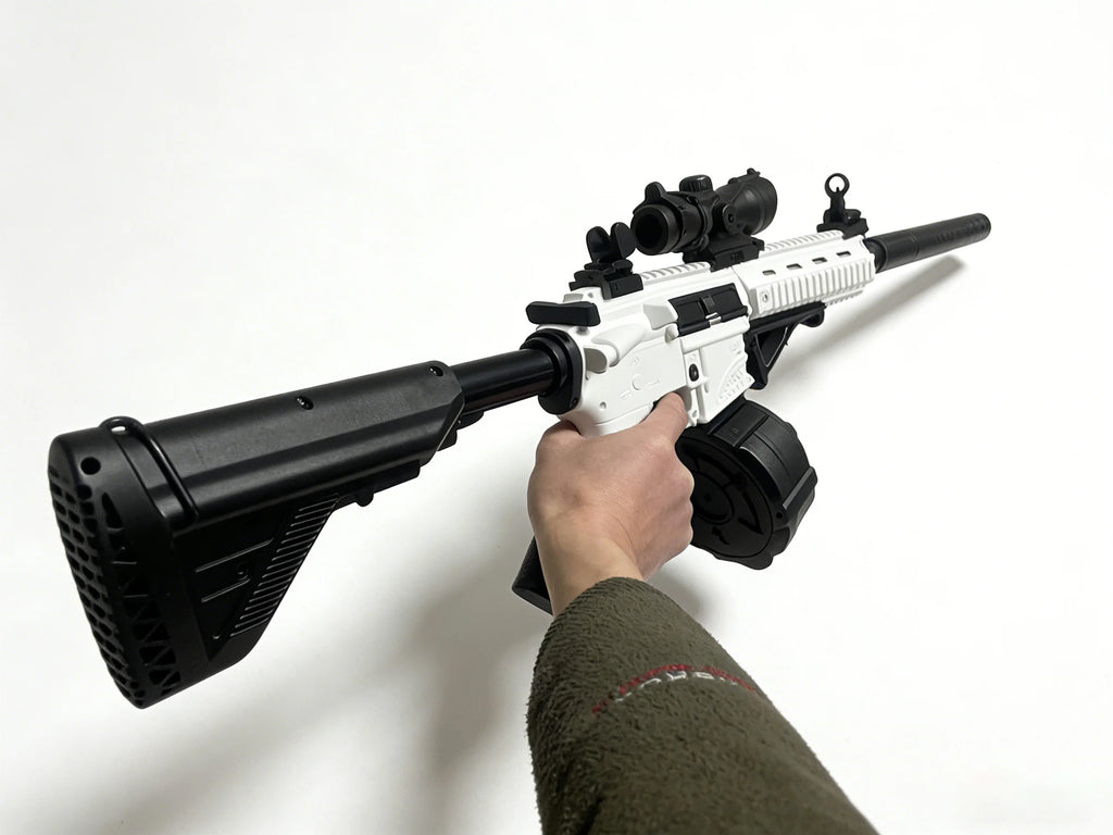 M416 Gel Ball Blaster Gun,30m Long Range,7.4V Battery & Safe Gel Beads, Cool Design for Outdoor Team Battle Games - Perfect Gift