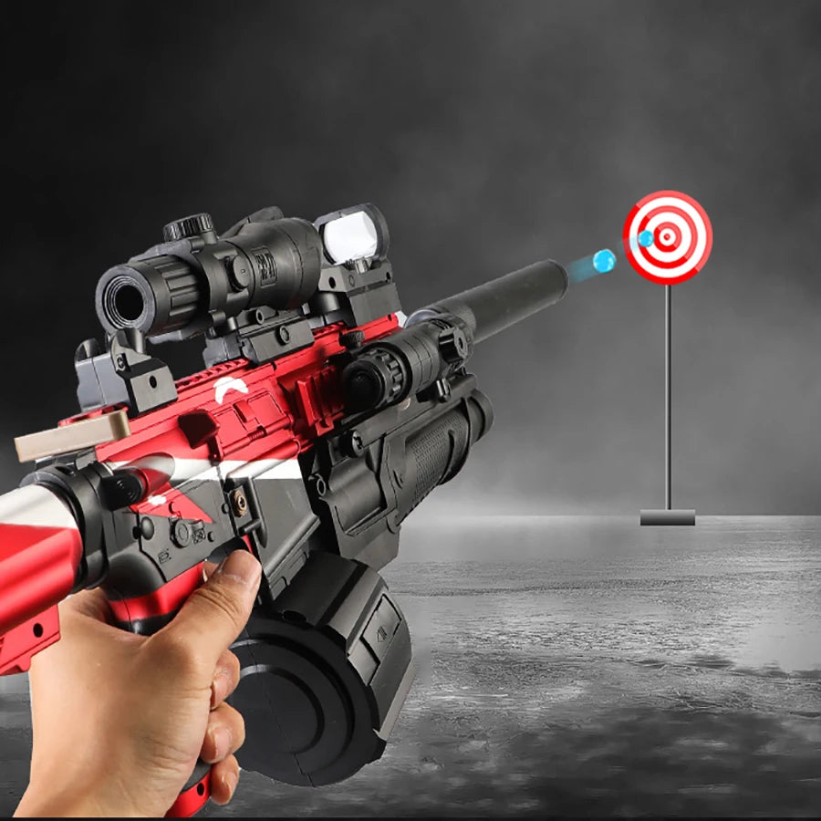 416 Toy Gun Gel Ball Launcher, Manual and Automatic Electric Continuous Firing, Multiple Colors Available, Outdoor Family Activities, New Year Gift