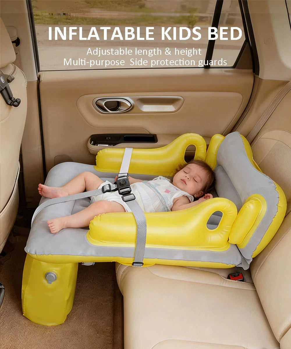 Portable Toddler Airplane Bed For Kid Baby Mattress Air Bed Seat Extender Sleeping Mattress Seat For Travel Car Road Trip