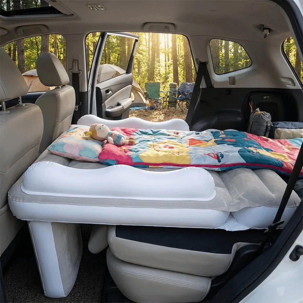 PVC Material Airplane Bed Inflatable Heavy Duty Kids Travel Bed Sleeping Cushion Hold Up To 88LBS Air Bed Seat Extender