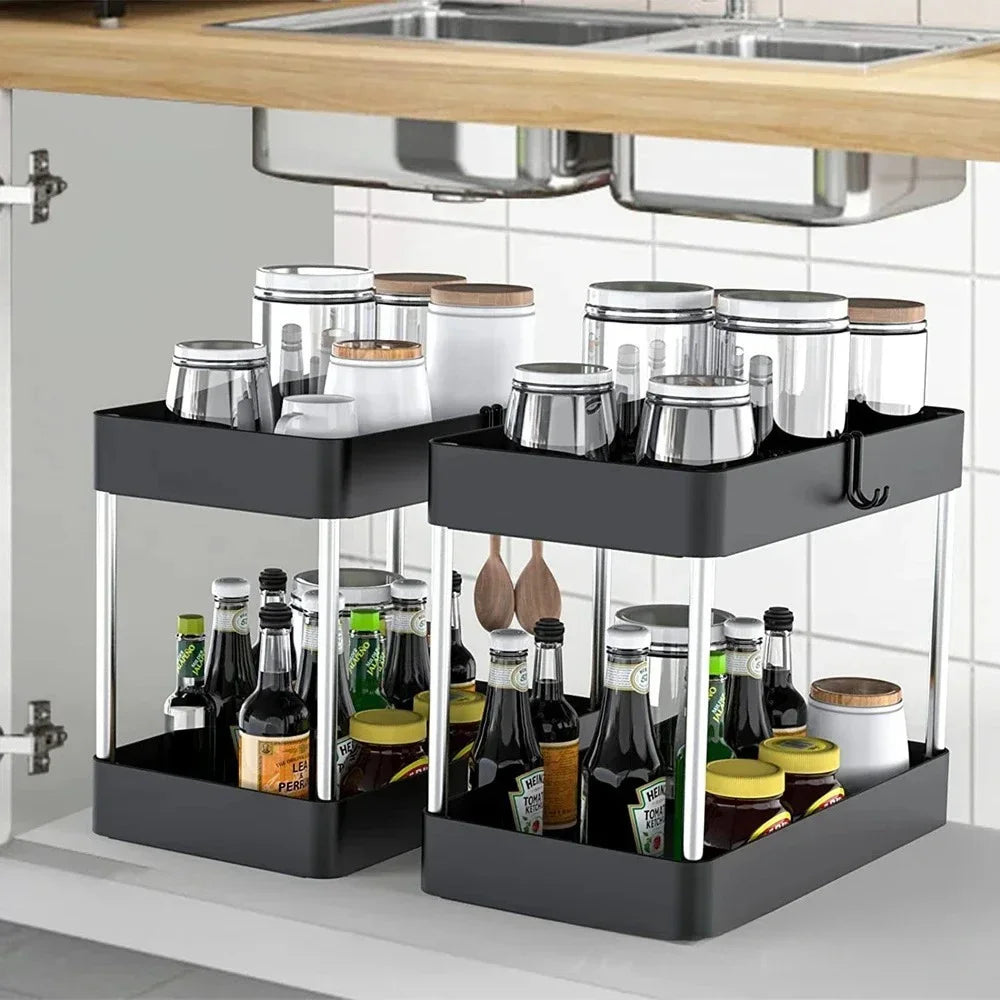 Organizador Bajo Mesada 2 Niveles - Baño y Cocina