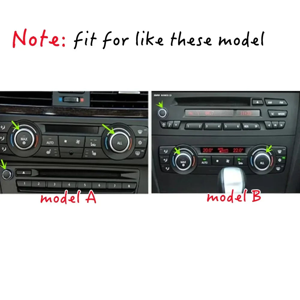 2pcs Car Air Conditioning Sound Knob Cover Interior Decoration For BMW 3 Series 2005-2013 E90 E91 E92 E93 320i 325i