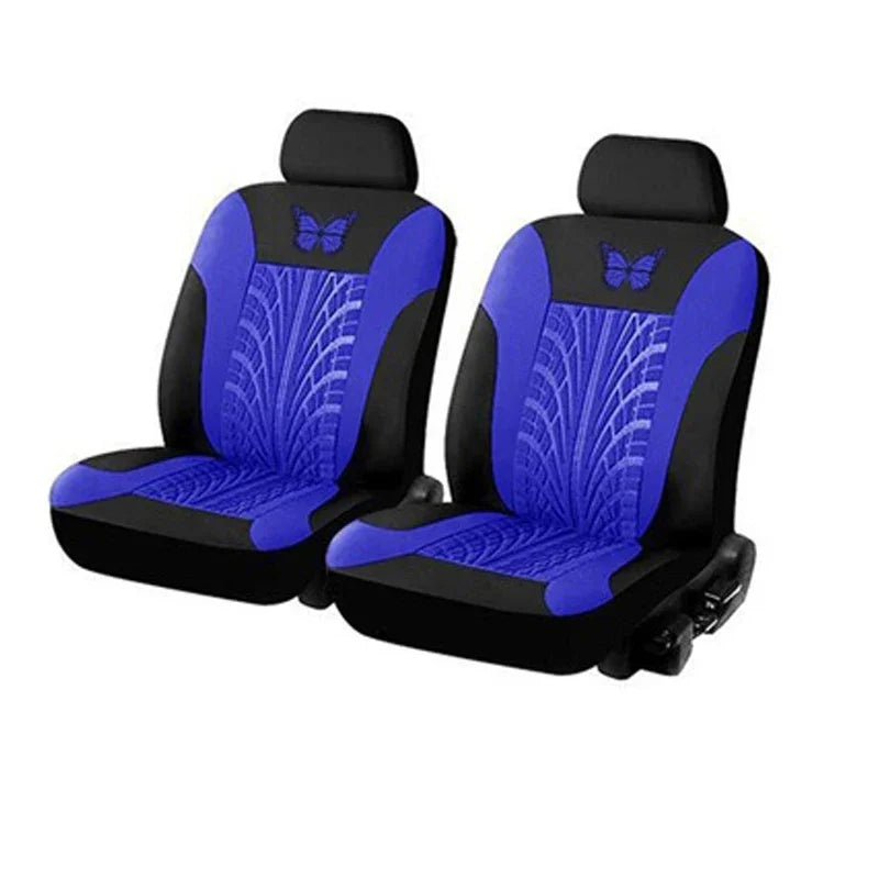 Car Seat Cover Full Set, Universal Butterfly Pattern Embroidery Auto Seat Cover Set