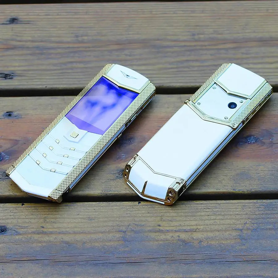 V9 Straight Plate Mobile Phone with Metal Leather Body, Dual Card Dual Standby Invisible Keyboard, GSM 2G Network, Elderly Phone