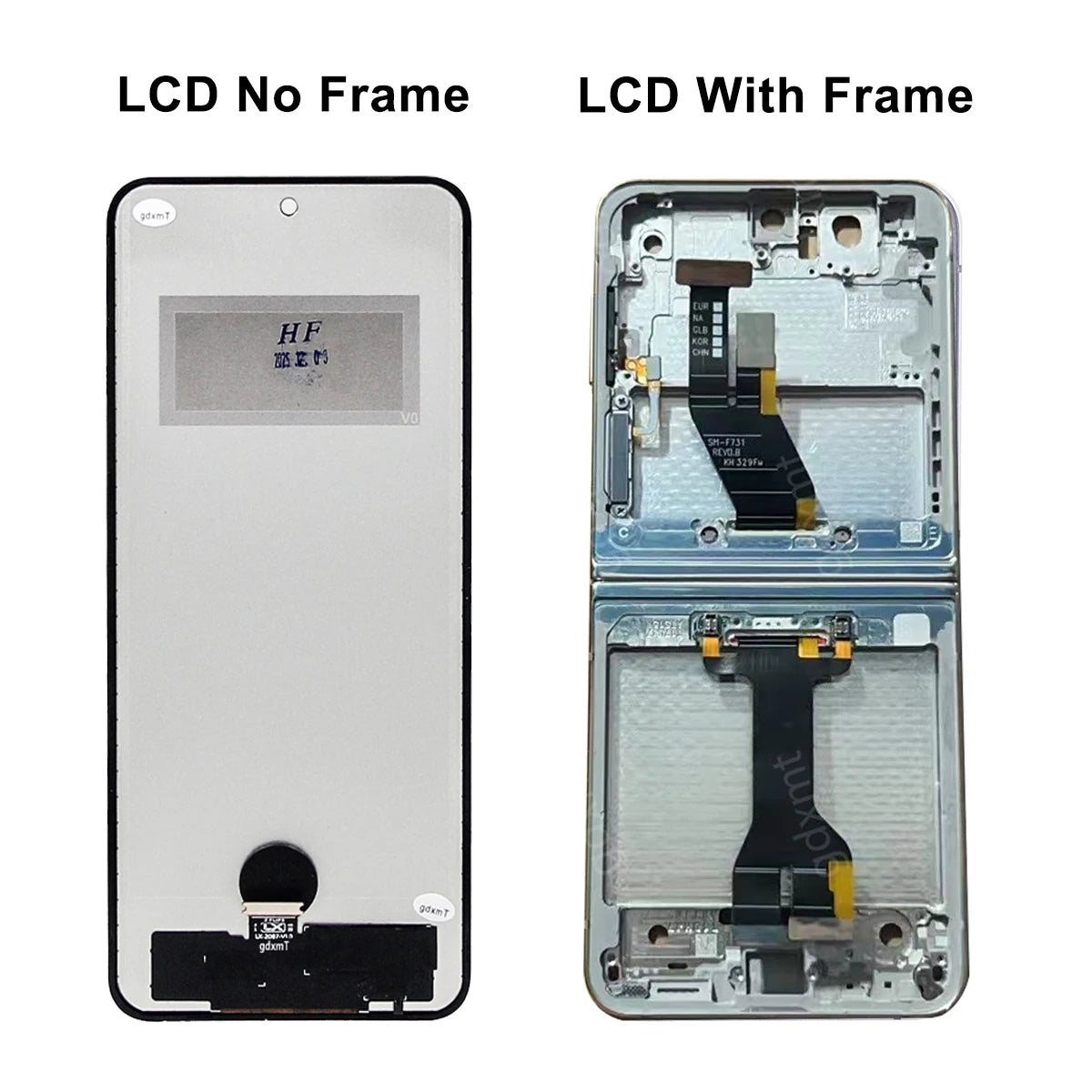 Tested Z Flip5 5G SM-F731B F731U F731W F731N For Samsung For Z Flip 5 LCD Display Touch Screen Digitizer Assembly Replacement