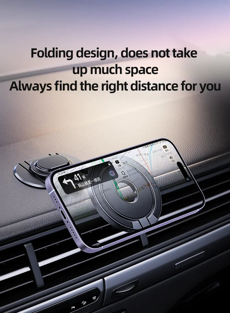 720 Rotation Magnetic Car Phone Holder Stand Strong Magnet Smart Phone Bracket For iPhone 15 14 13 12 Pro Max Samsung Xiaomi