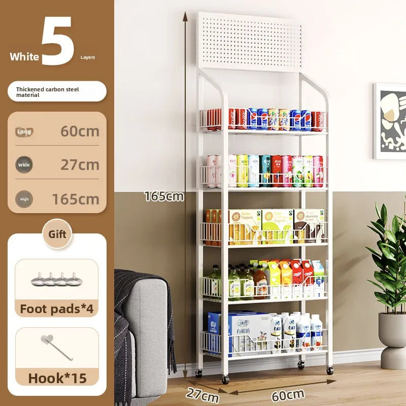 Multi-layer Removable Supermarket Snack Shelves Cart Convenience Store Checkout Page Home Storage Shelves Kitchen Island