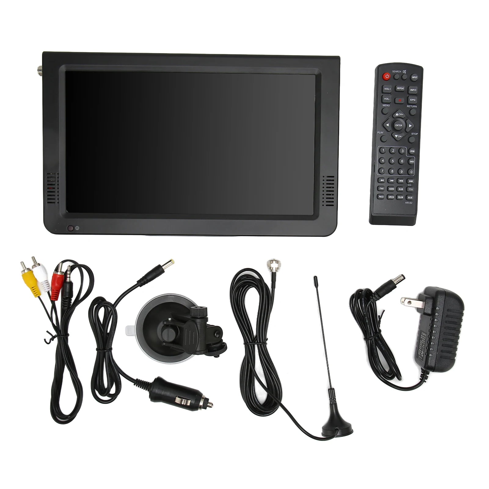 Portable TV 10 Inch High Sensitivity Tuner Rechargeable ATSC Digital TV for Car Outdoor Portable TV Rechargeable ATSC Digital TV