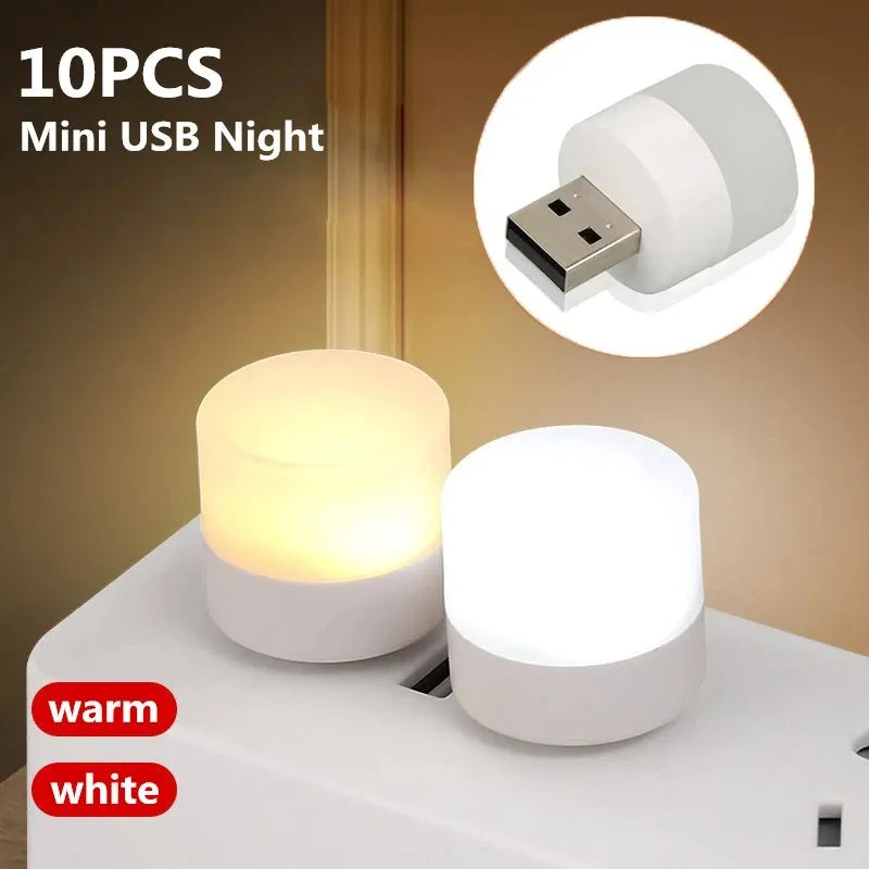 Luz LED USB Mini - Lámpara de Lectura Portátil