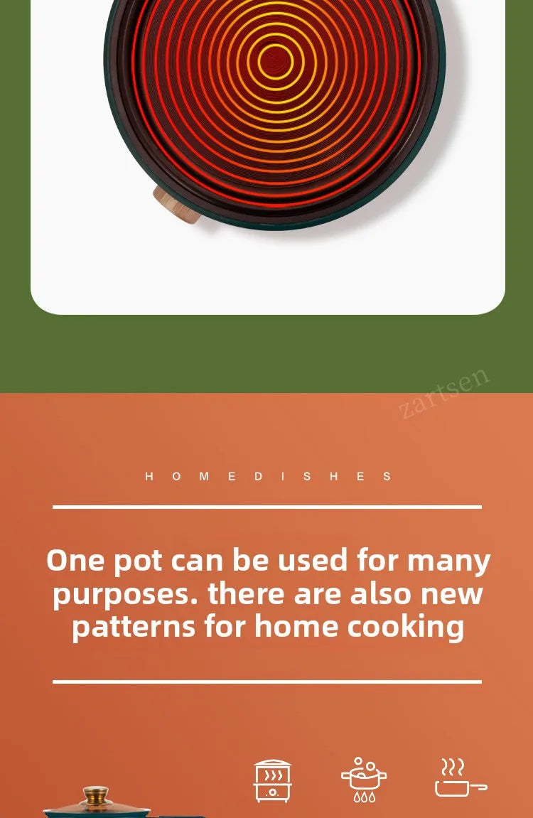 Electric Cooking Pot Foldable Hotpot Portable Multicooker Split Type Rice Cooker Electric Frying Pan Home Travel 1.6L