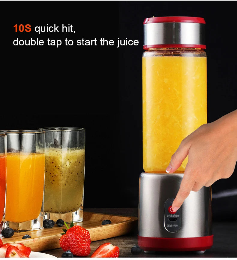 USB Rechargeable Electric Juicer Blender Fruit Mixers Juicers Fruit Extractors Food Milkshake Multifunction Juice Maker Machine