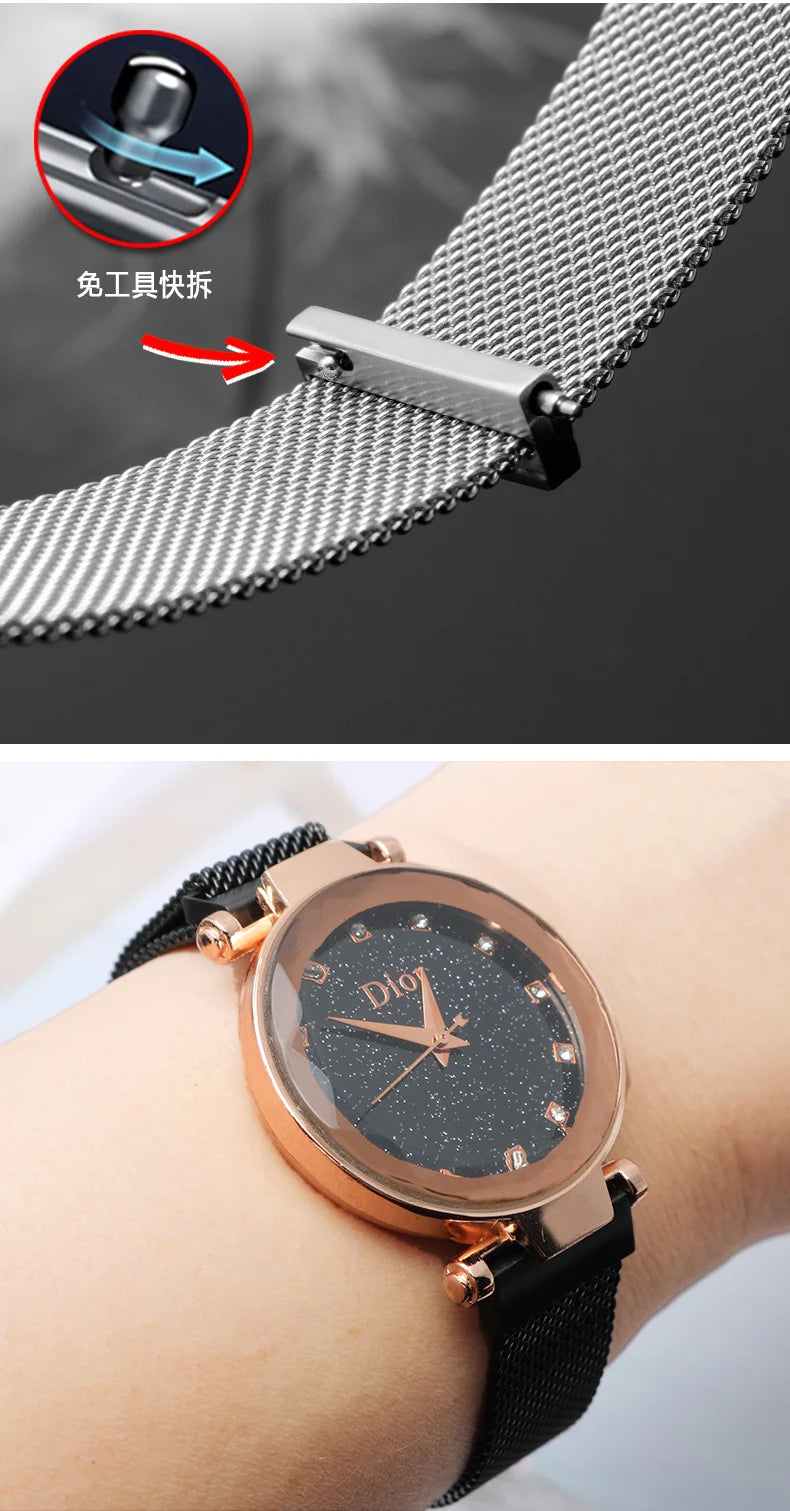 Milan Magnetic Mesh Belt Watchband For Citizen D-W Longines Omega Samsung Huawei Watch Strap Men and Women Bracelet 18 20mm 16mm