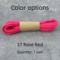 HIBERNI Flat Shoelaces for Sneakers/Adidas/Nike - 120cm/140cm Red/Orange/Hot Pink | Soft & Vibrant Laces for AF1 Shoes 1Pair