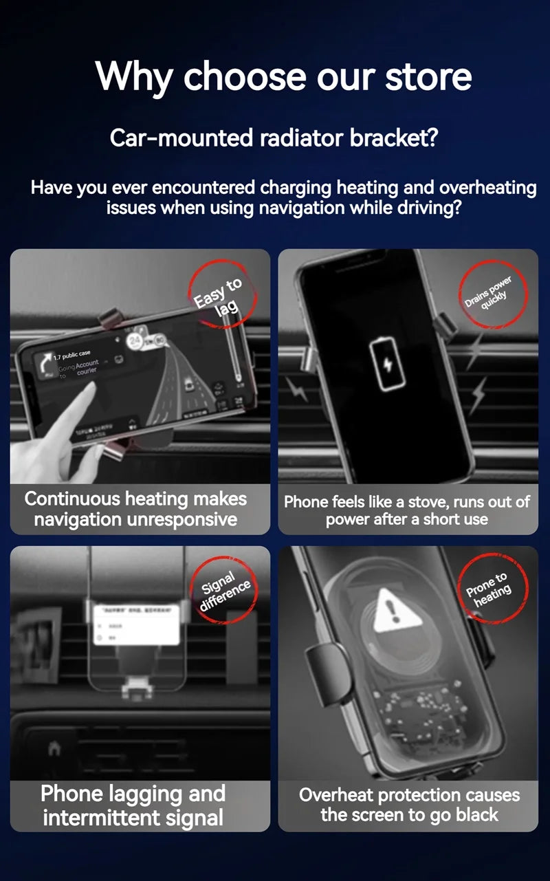 Universal Metal Car Magnetic Semiconductor Cooling Phone Holder RGB Light 3 Level Adjustable for iPhone 16 15 14 13 12 Samsung