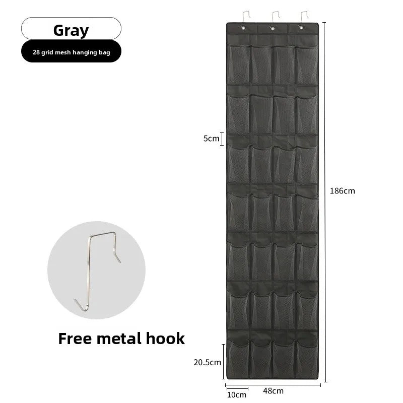 Over The Door Shoe Rack with 24 Large Mesh Pockets Hanging Shoe Organizer for Closet Hanging Shoe Rack Holder Hanger