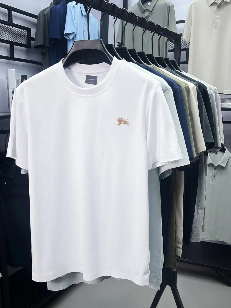 Luxury brand breathable cotton short sleeved exquisite Paul Pony embroidered T-shirt summer comfort casual round neck men's wear