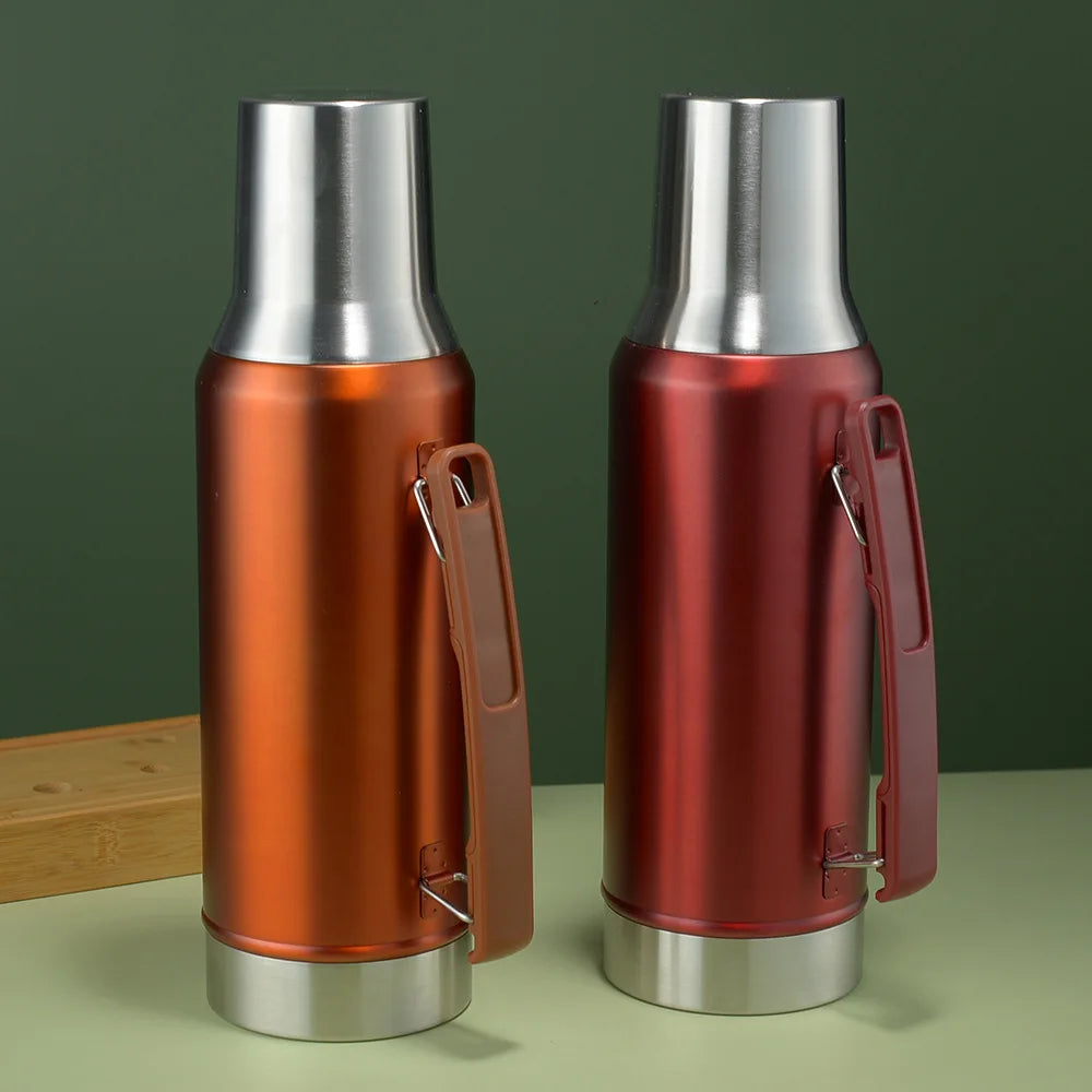 1300ml Portable 304 Stainless Steel with Handle Sports Jug Thermos Jug Large Capacity South American Matai Jug Friend Gift
