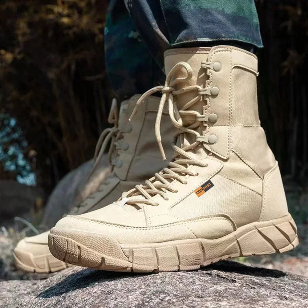 Lightweight Men Tactical Shoes Combat Boots Training Lace Up Waterproof Outdoor Botas Hiking Breathable Shoe