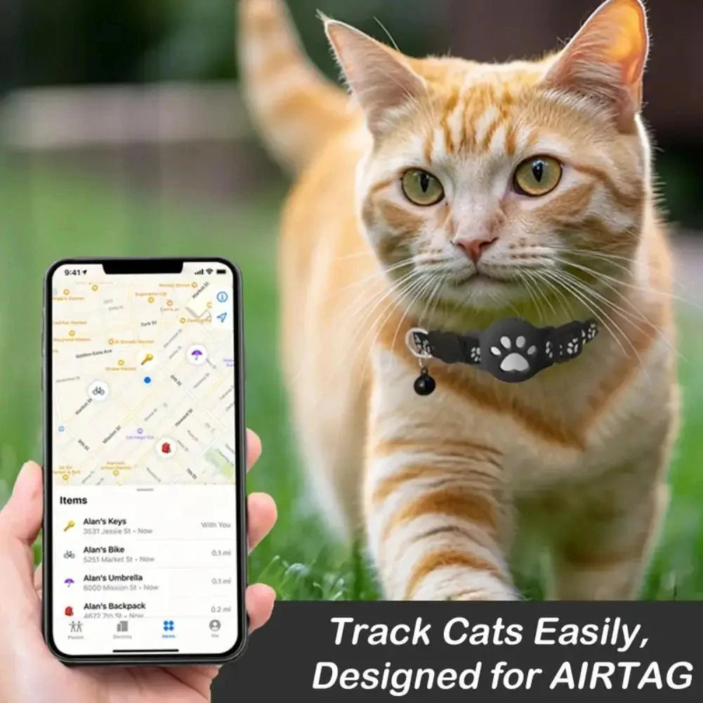 Smart GPS Tracker Collar for Cat Dog Real Time Anti-Lost Waterproof Pet Locator Adjustable Safety Buckle Reflective
