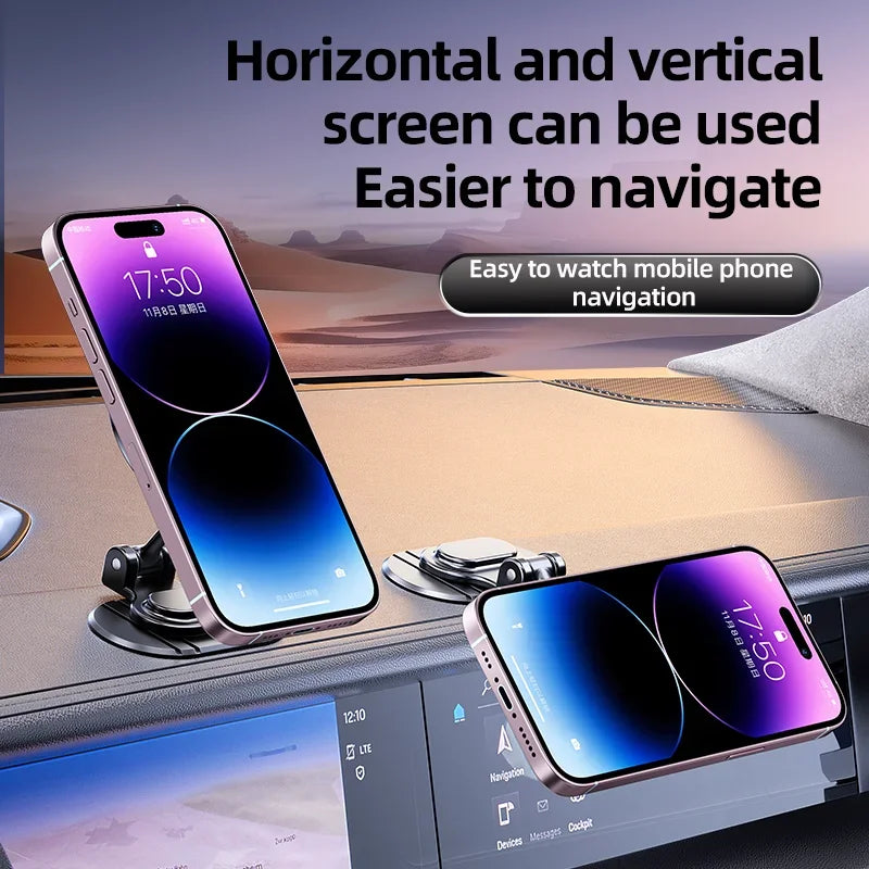 720 Rotation Magnetic Car Phone Holder Stand Strong Magnet Smart Phone Bracket For iPhone 15 14 13 12 Pro Max Samsung Xiaomi