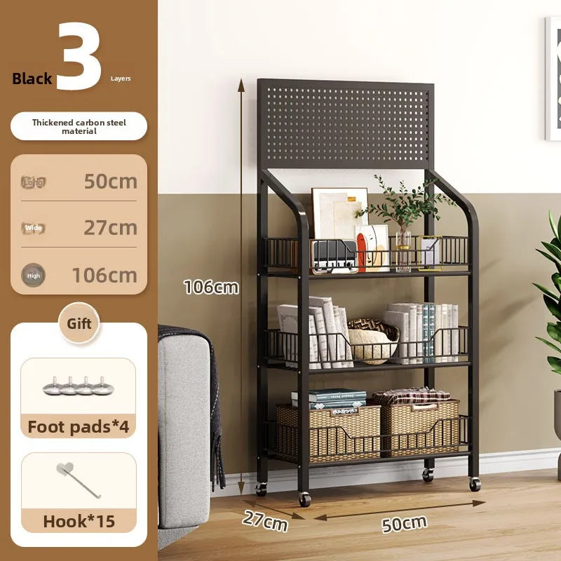 Multi-layer Removable Supermarket Snack Shelves Cart Convenience Store Checkout Page Home Storage Shelves Kitchen Island