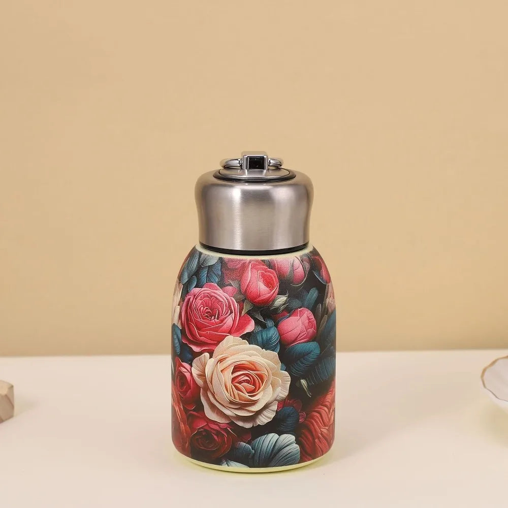 Cute 300ml Mini Insulated Cup Double Wall 304 Stainless Steel Water Bottle Leak-Proof Coffee Mug Vacuum Handy Cup Pocket Cup