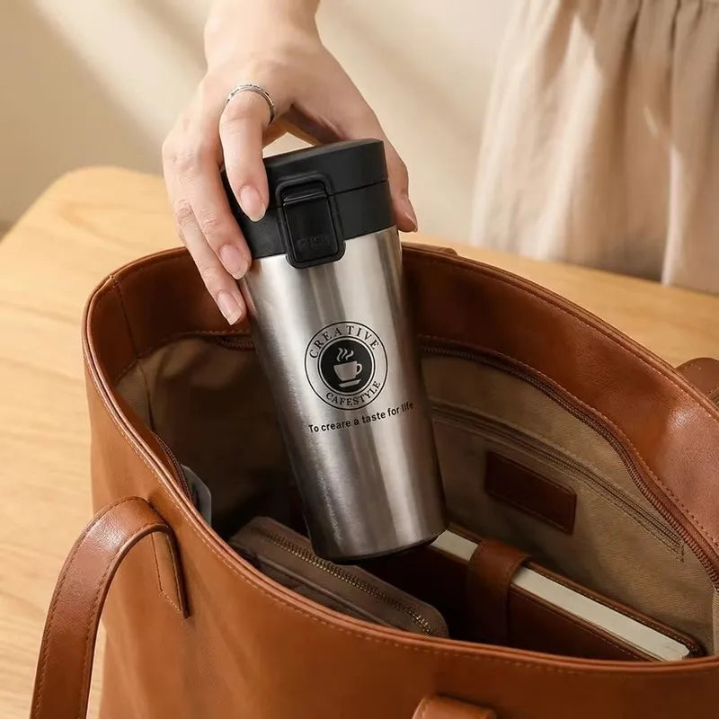 Double-Walled Stainless Steel Thermal Flask 380/510ML for Outdoor Use - Insulated Coffee Mug Maintains Temperature