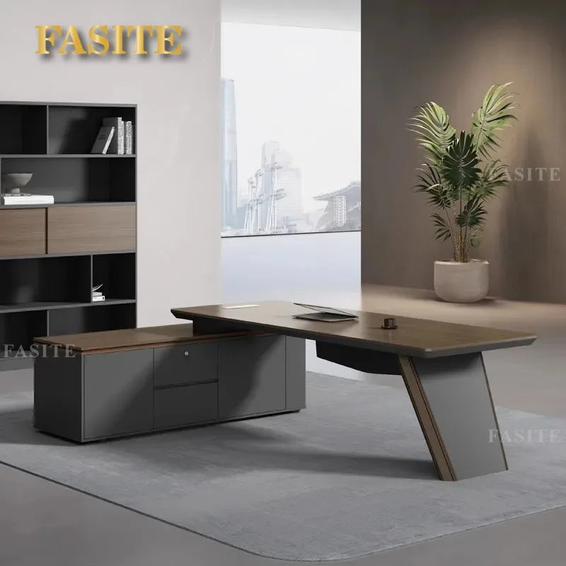 Boss Office Desk and Chair Combination Manager Chairman President Office Furniture Large Office Desk