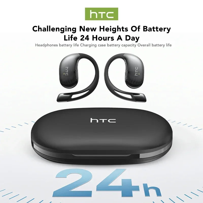【HTC NE57】 Bluetooth V6.0 Earphones AI Translator Earbuds OWS Sport Wireless Headphones Comfort Earhooks Long Life with Mic