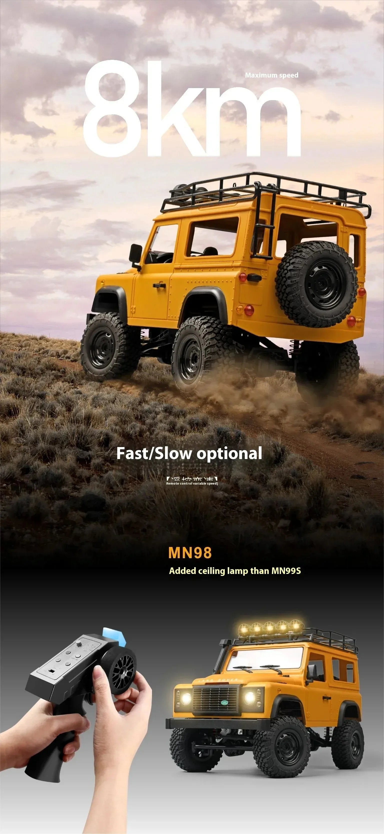 MN98 MN99S 2.4G RC Car 1/12 MN Model RTR Version Rock Crawler Defender 4x4 Off-Road Truck Remote Control Toys For Kid Gift